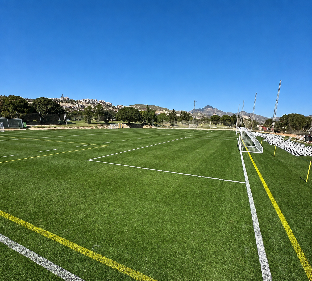 Pro academy training base football pitch